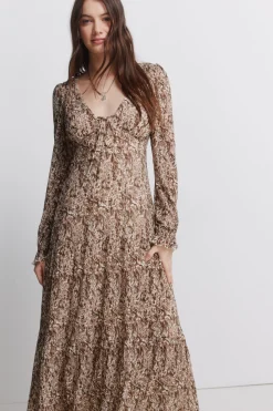 Vestido midi estampado