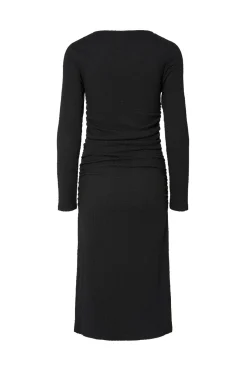 Vestido midi manga larga