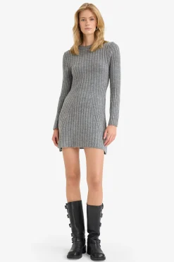 Vestido mini manga larga
