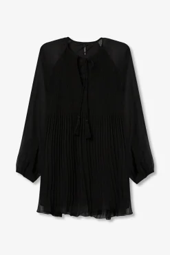Vestido Plisado con Cord&oacute;n