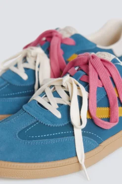 Zapatilla piel color retro