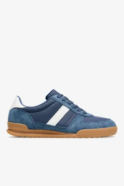 Zapatilla piel y textil