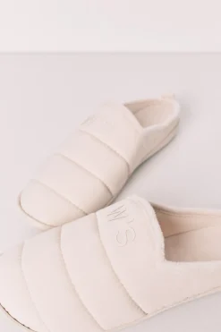 Zapatillas casa acolchadas blanco
