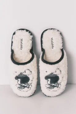 Zapatillas casa borreguito gris Mafalda