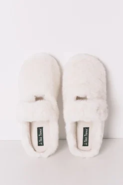 Zapatillas casa mercedita pelo blancas