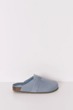 Zapatillas casa tipo zueco azul