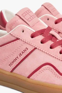 Zapatillas de mujer de serraje en color rosa de Tommy Jeans.