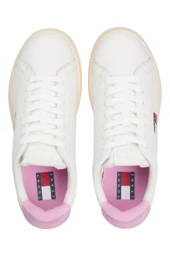 Zapatillas de mujer en color blanco con bandera de Tommy Jeans.