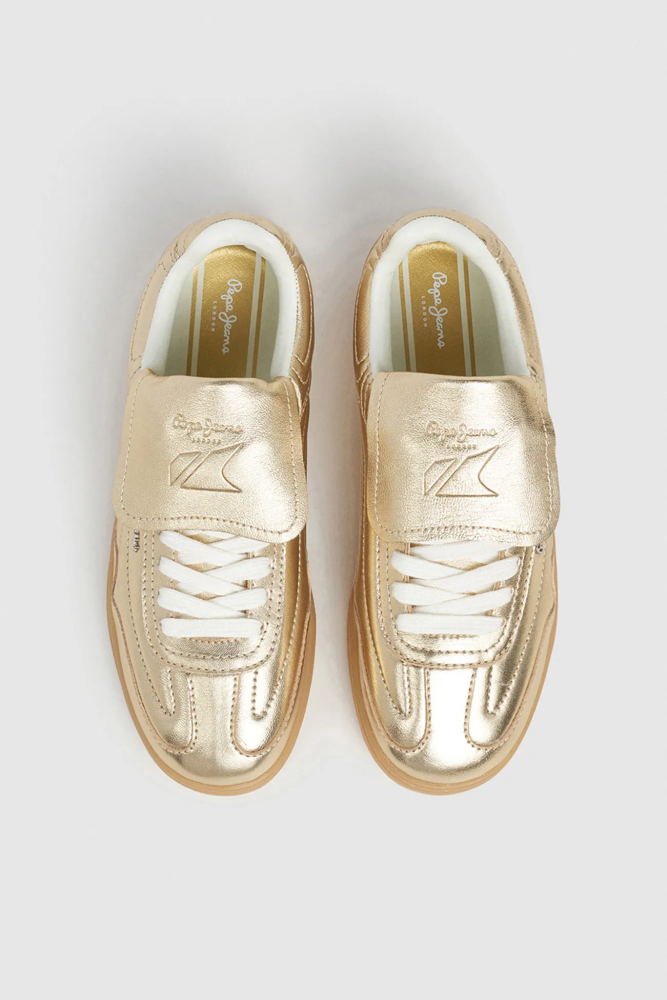 Zapatillas De Piel Metalizadas