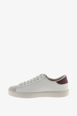 Zapatillas de piel Victoria Berl&iacute;n con piezas en contraste y puntera de serraje